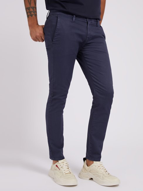 Pantalon Bleu Coupe Skinny Guess