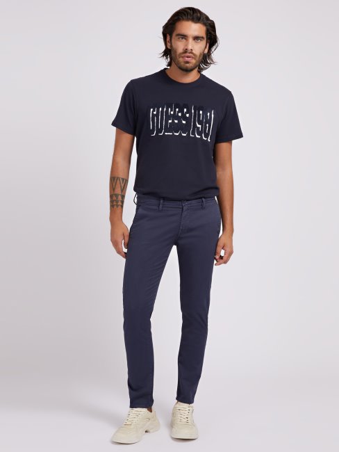 Pantalon Bleu Coupe Skinny Guess