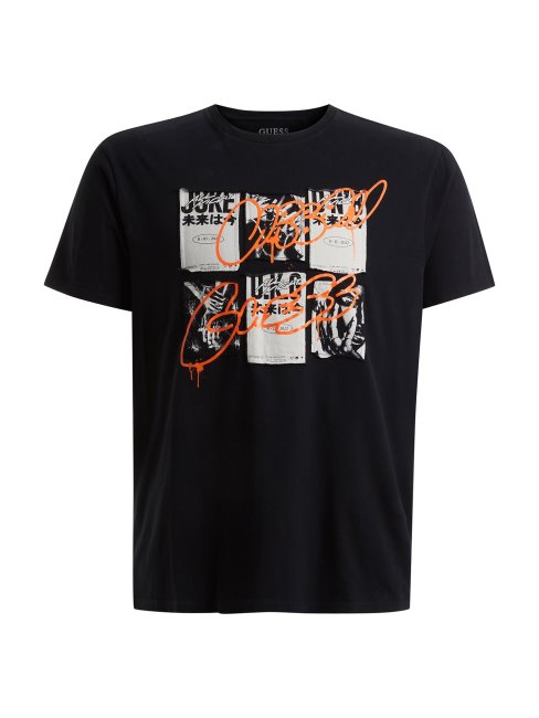 Tee Shirt écusson Devant Guess Noir