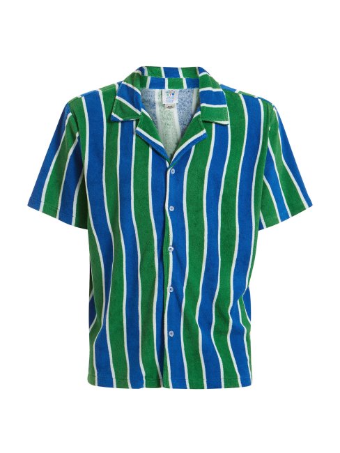 Guess Chemise Verte à Rayures Multiples