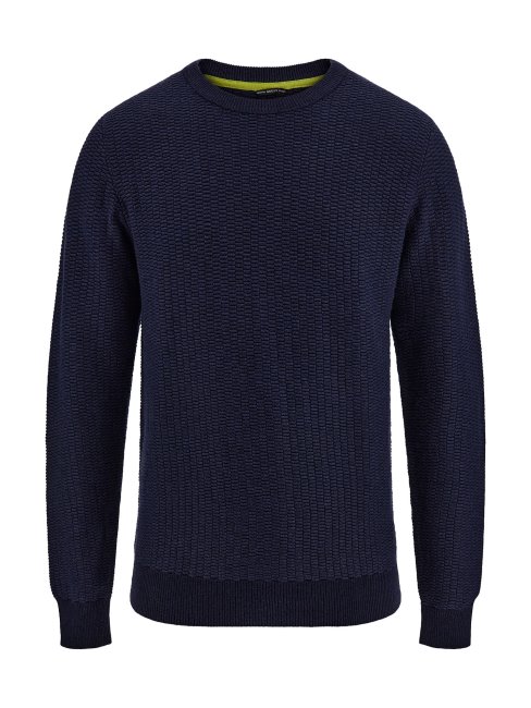 Pull En Laine Mélangée Guess Bleu