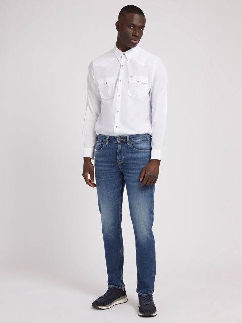 Chemise Guess Blanche Poches Devant