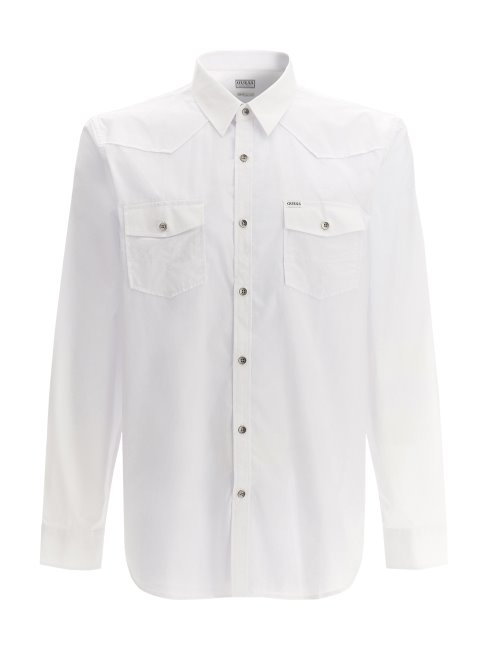 Chemise Guess Blanche Poches Devant
