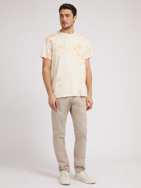 Tee Shirt Guess Tie And Dye Blanc Multi