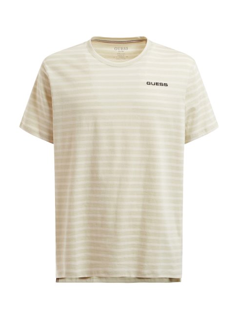 T-shirt à Rayures Crème Guess