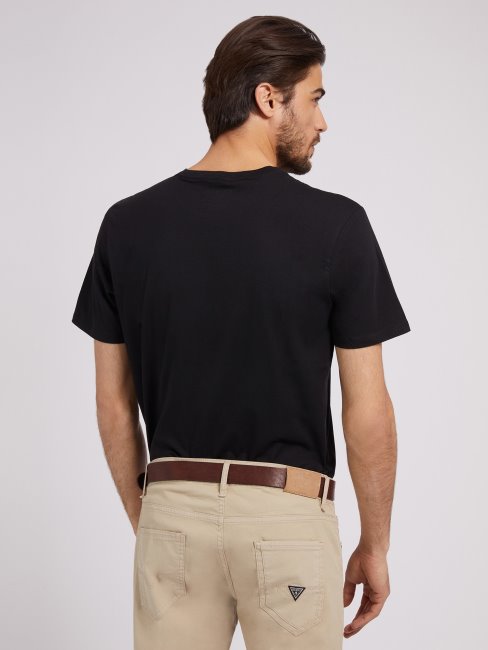 Tee Shirt Guess Logo Tie And Dye Noir