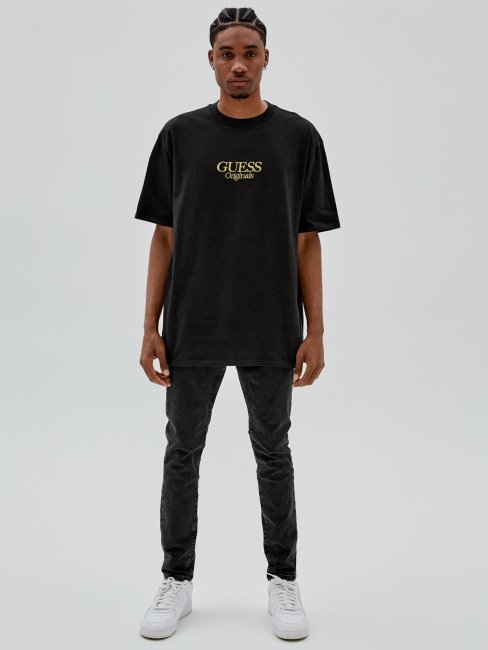 Pantalon Denim Skinny Fit Guess Noir Nouvelle Tendance