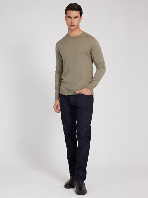 Pull Col Rond Guess Vert