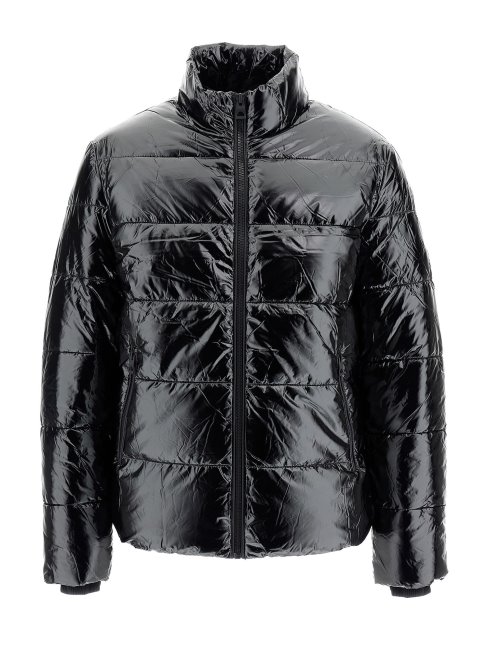 Guess Doudoune Effet Liquide Noir