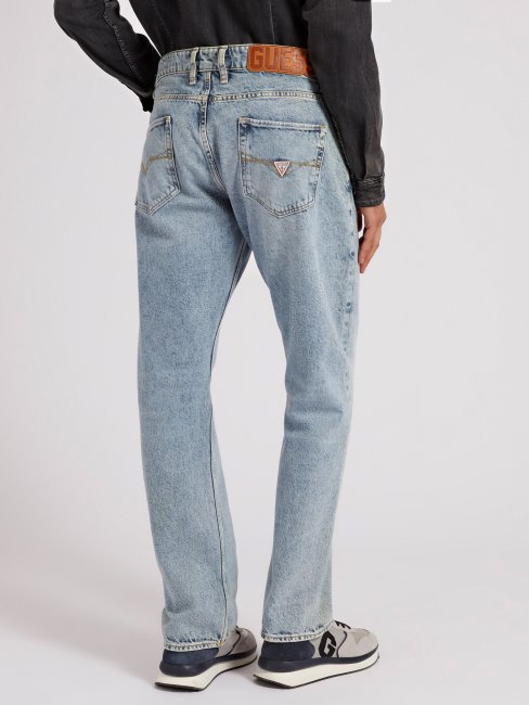 Pantalon Denim Coupe Regular Bleu Guess