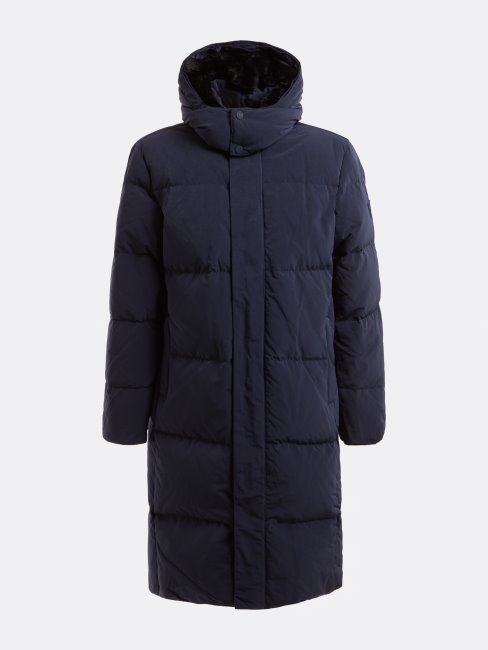 Guess Doudoune Matelassée Avec Capuche Bleu