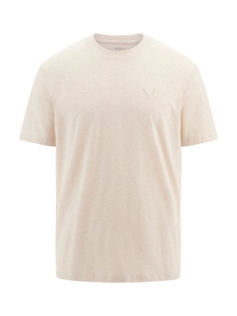 Tee Shirt Guess Blanc Multi Logo Sur Les Cotes