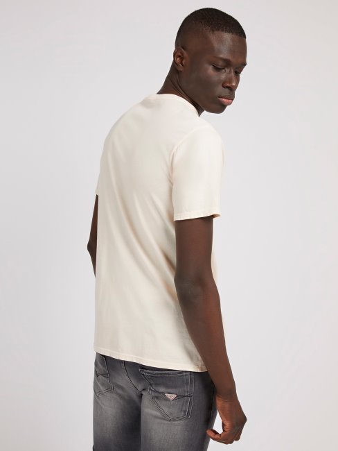 T-shirt Guess Rose à Logo Brodé Sur Le Devant