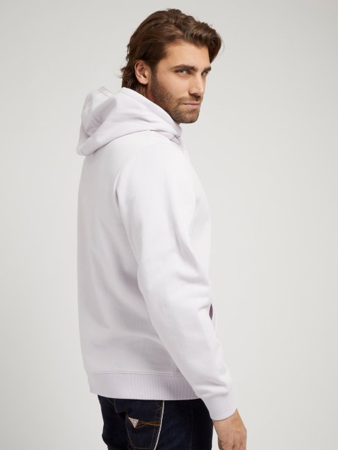 Sweat Violet à Capuche Logo Guess