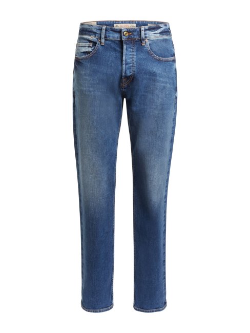 Guess Pantalon En Denim Coupe Classique Bleu