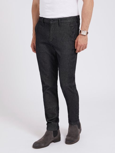 Pantalon En Jean Coupe Regular Noir Guess
