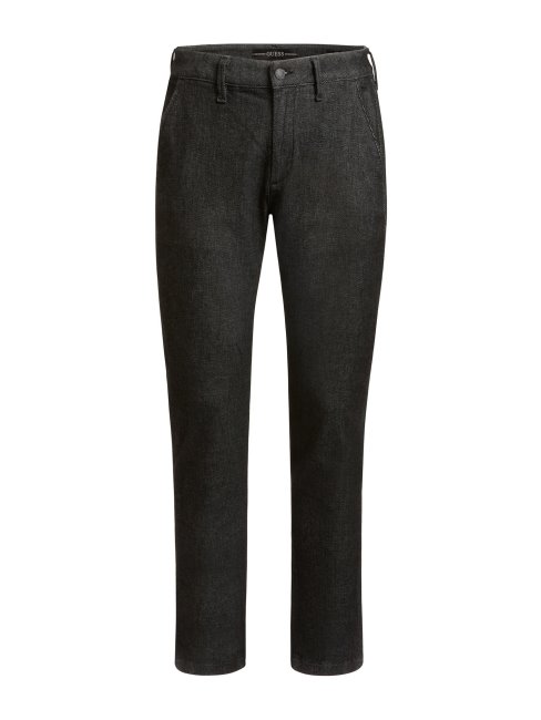 Pantalon En Jean Coupe Regular Noir Guess