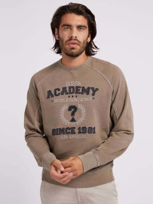 Sweat écusson Brodé Guess Marron