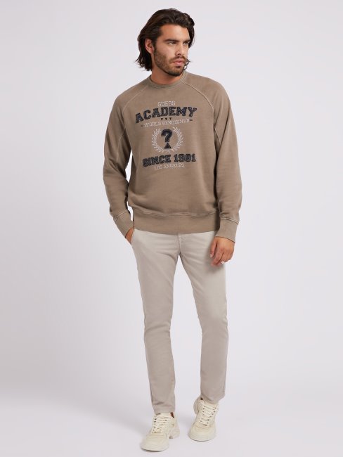 Sweat écusson Brodé Guess Marron