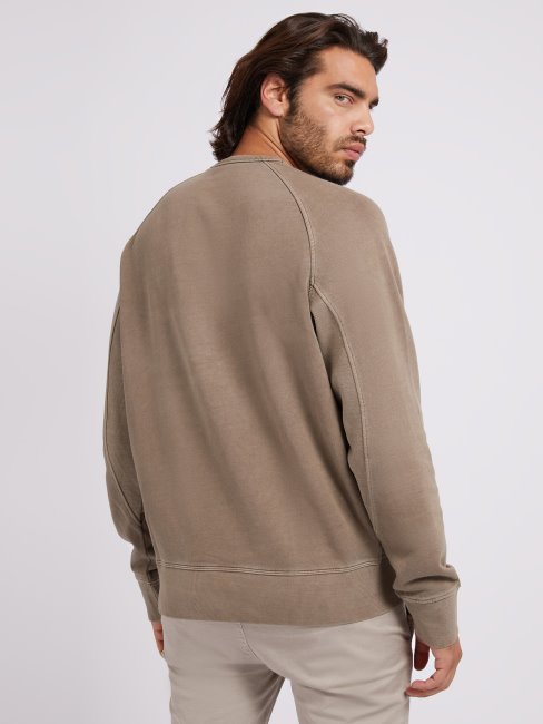 Sweat écusson Brodé Guess Marron