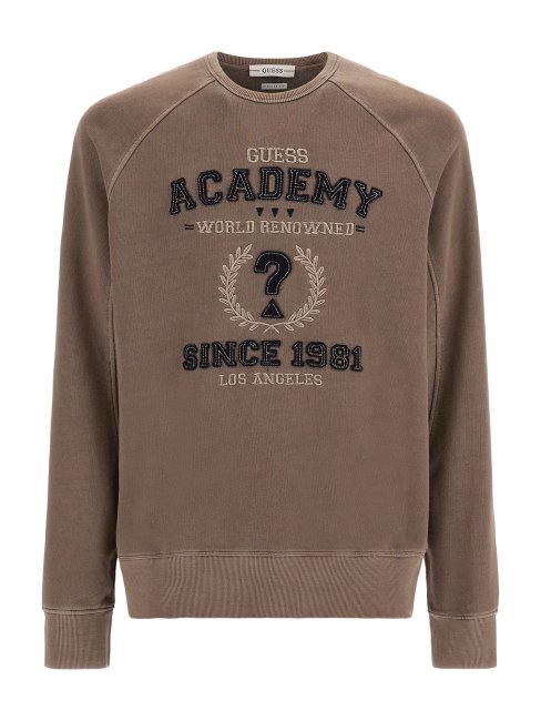 Sweat écusson Brodé Guess Marron