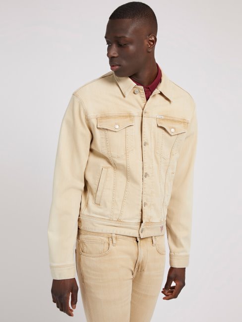 Veste En Jean Beige Regular Fit Guess