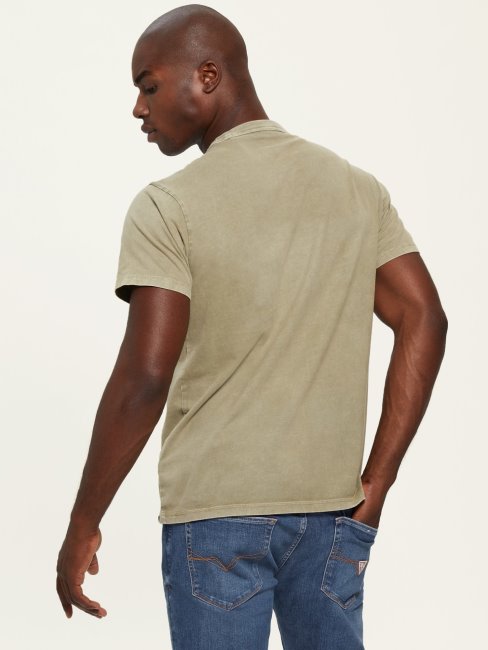 Tee Shirt Guess Vert Patch Devant
