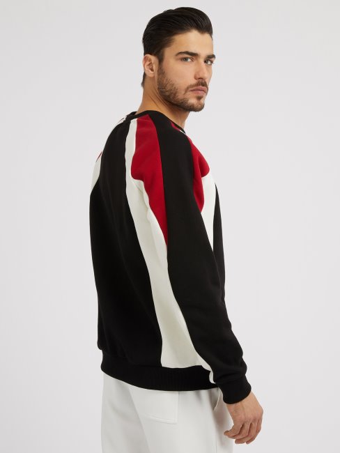 Sweat Guess Color Block Noir