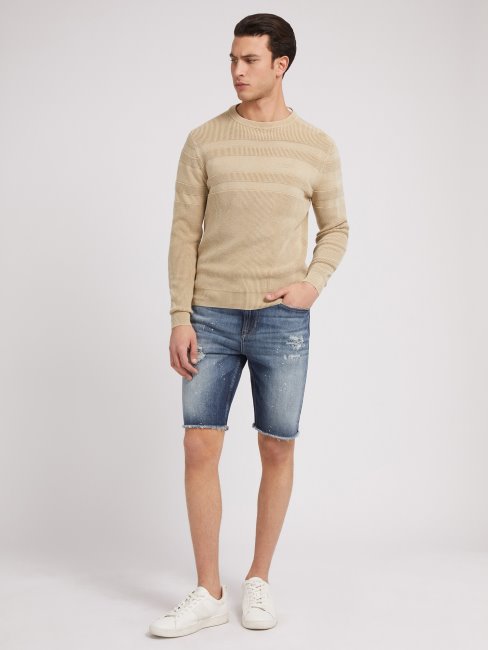 Short En Jean Abrasions Bleu Guess