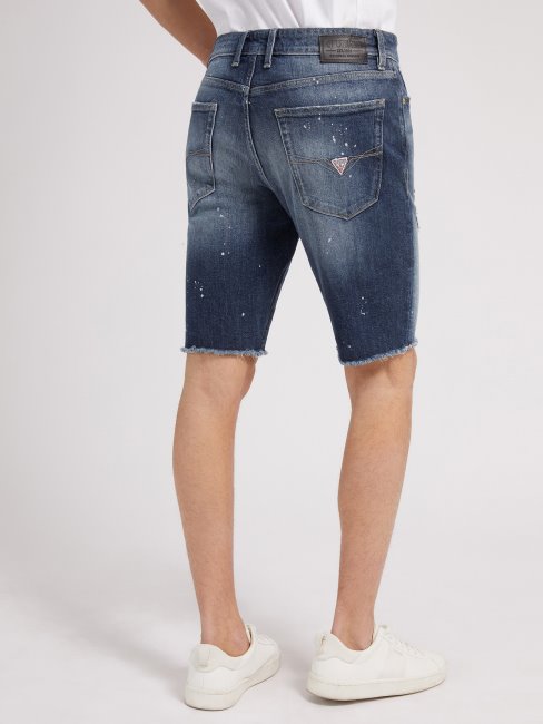 Short En Jean Abrasions Bleu Guess