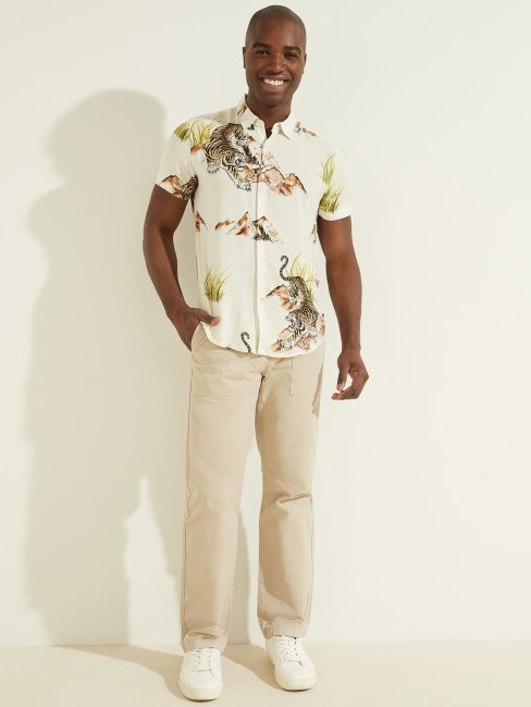 Chemise Blanche Multi Imprimés Guess