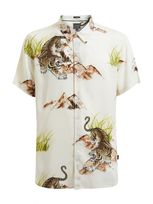 Chemise Blanche Multi Imprimés Guess