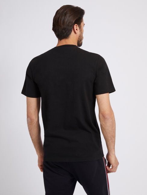 T-shirt Noir New Guess Avec Logo Sur Le Devant