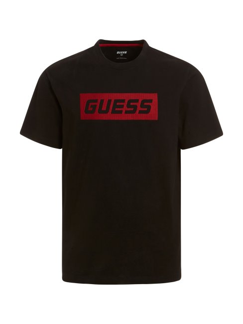 T-shirt Noir New Guess Avec Logo Sur Le Devant