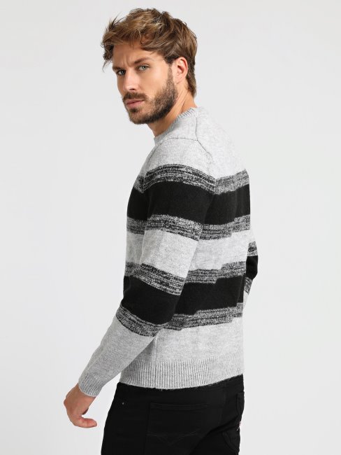 Guess Pull Rayé Gris