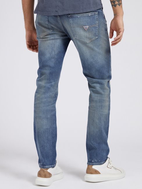 Guess Nouveau Pantalon En Jean Coupe Slim Bleu