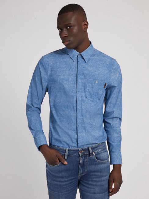 Chemise Bleu Slim Fit Guess