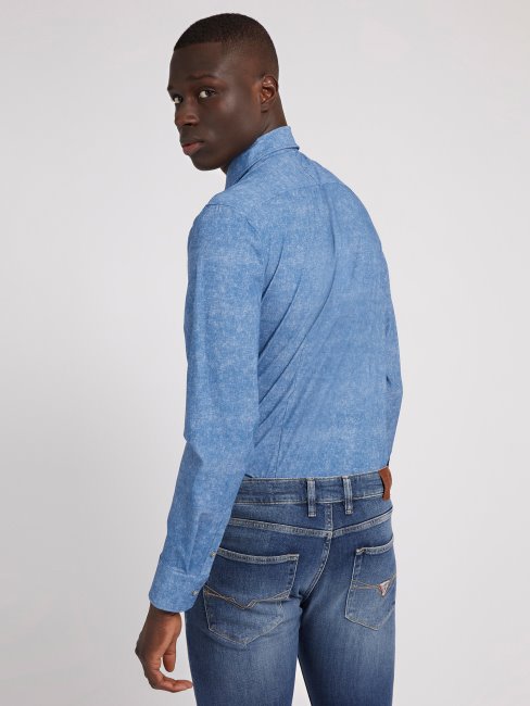 Chemise Bleu Slim Fit Guess