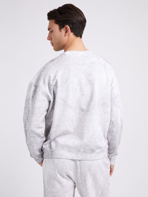 Sweat Guess Blanc Effet Usé
