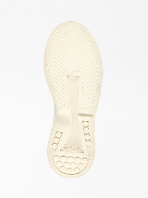 Chaussures De Course Bassano En Cuir Blanc Guess