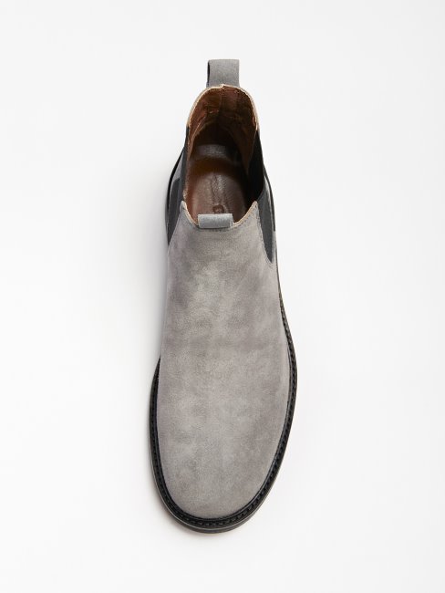 Guess Bottes Chelsea Arco En Daim Véritable Gris Multi