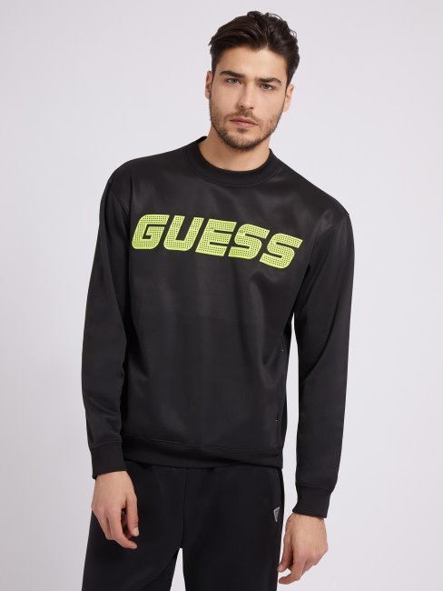 Sweat à Logo Sur Le Devant Noir Guess