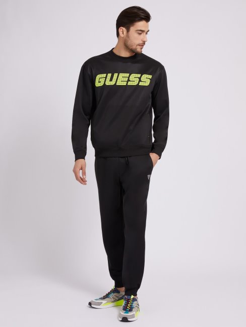 Sweat à Logo Sur Le Devant Noir Guess