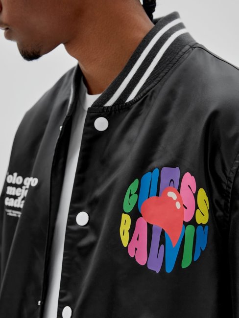 Veste Logo Devant Guess Noir