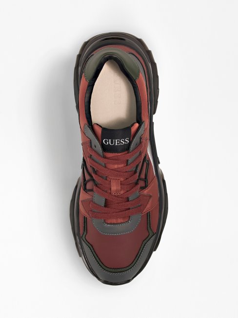 Guess Chaussures De Course Massa En Nylon Technique Rouge