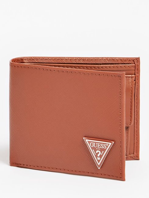 Portefeuille Certosa Saffiano Marron Guess