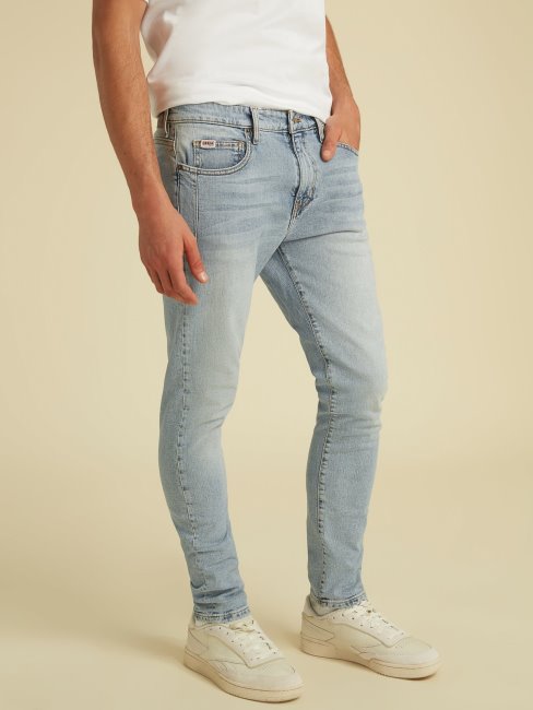 Pantalon En Jean Skinny Bleu Clair Guess