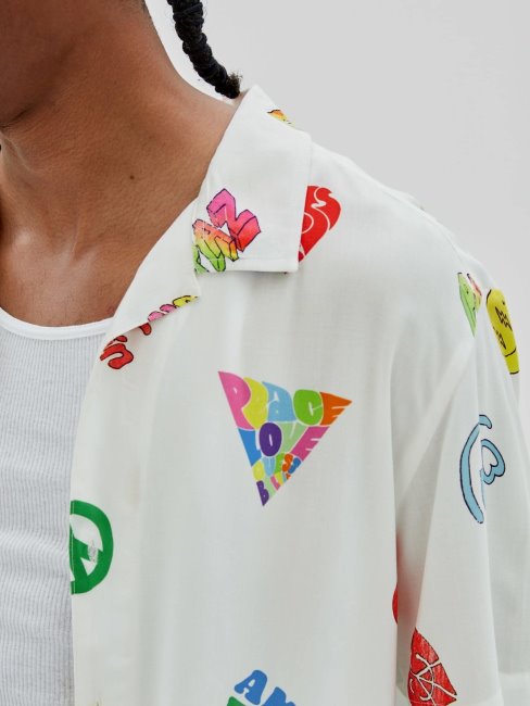 Chemise Blanche Imprimée Guess