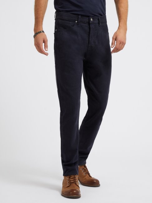 Pantalon Bleu Coupe Décontractée Guess