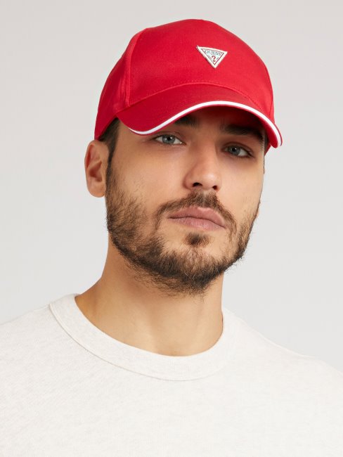 Casquette De Baseball Logo Triangle Rouge Guess
